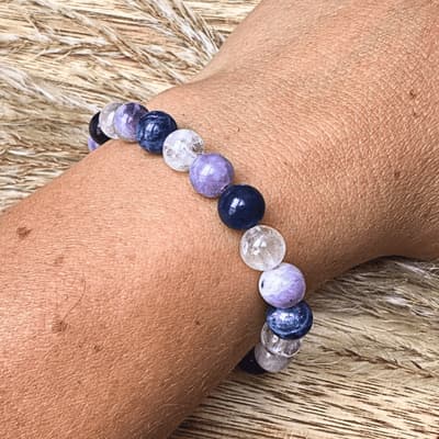 đ Silence IntĂ©rieur â Sodalite, Cristal de Roche, LĂ©pidolite