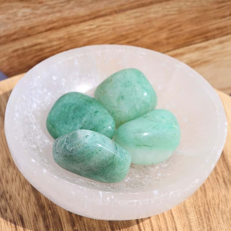 💚 Pierre roulée Aventurine Verte – Chance douce & apaisement émotionnel - Bijoux en pierre De la terre à la lune