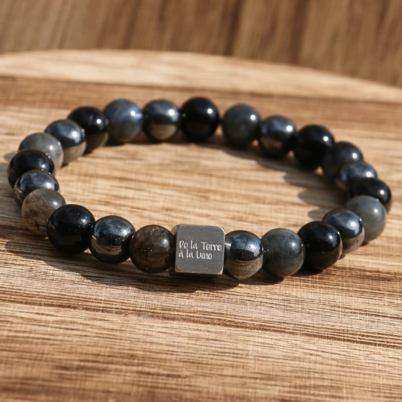 🛡️ Bouclier Intérieur – Onyx, Labradorite, Hématite