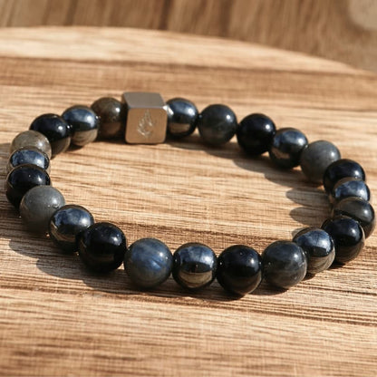 🛡️ Bouclier Intérieur – Onyx, Labradorite, Hématite