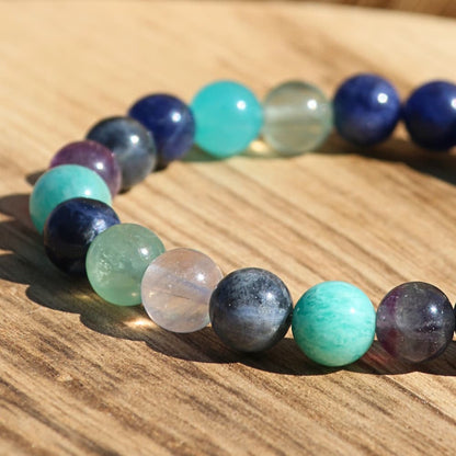 💫 Connexion Sacrée – Sodalite, Fluorite, Amazonite
