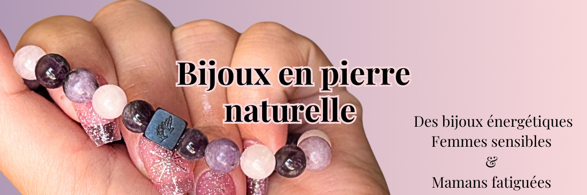 Bannière du site De la terre à la lune, création de bijoux d'intention en pierres naturelles