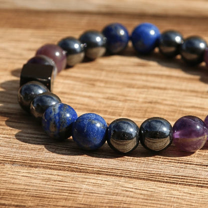 🎯 Focus Sacré – Hématite, Lapis-Lazuli, Améthyste
