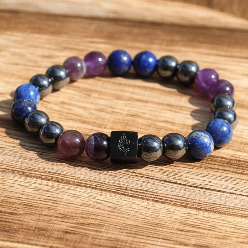 🎯 Focus Sacré – Hématite, Lapis-Lazuli, Améthyste