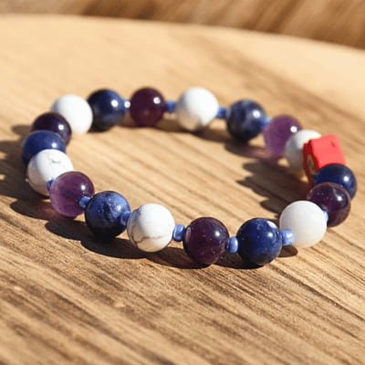 💜 Calme – Pour les enfants qui ont du mal à se poser - Bijoux en pierre De la terre à la lune