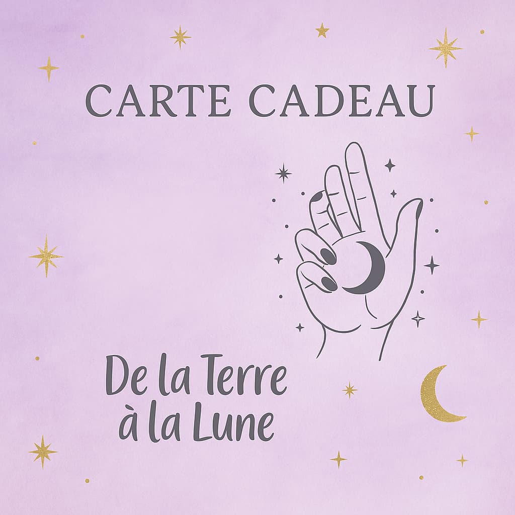 Carte cadeau De la Terre à la Lune - Bijoux en pierre De la terre à la lune