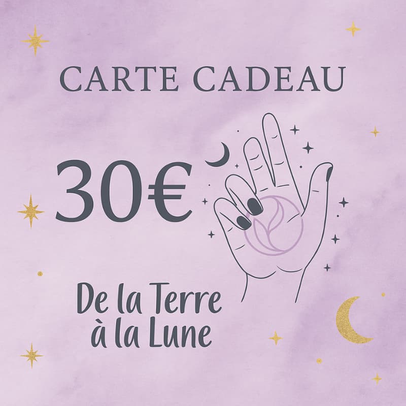 Carte cadeau De la Terre à la Lune - Bijoux en pierre De la terre à la lune
