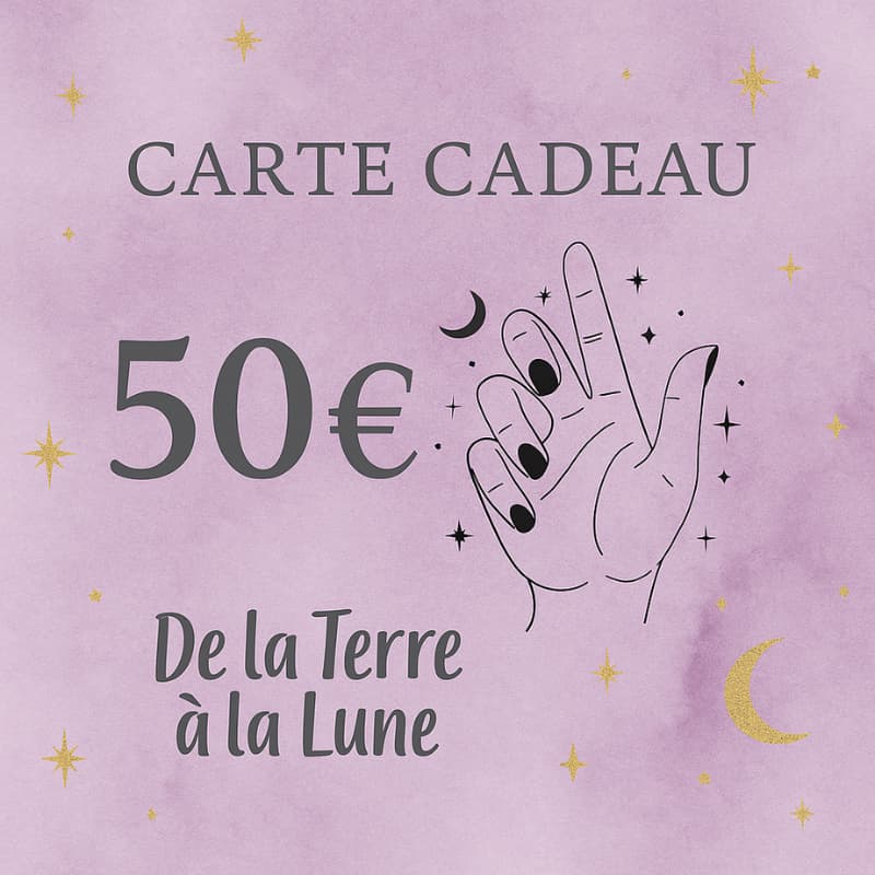 Carte cadeau De la Terre à la Lune - Bijoux en pierre De la terre à la lune