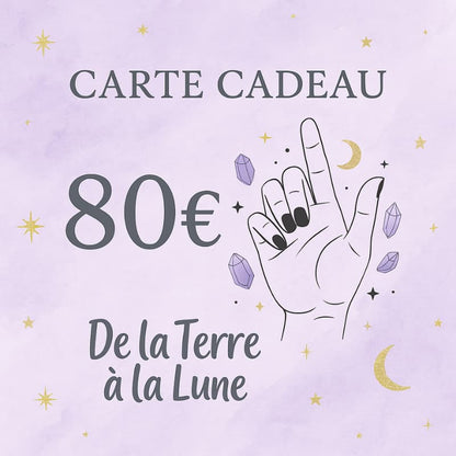 Carte cadeau De la Terre à la Lune - Bijoux en pierre De la terre à la lune
