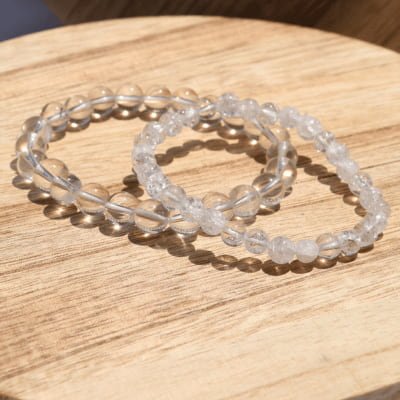✨ Clarté Pure – Cristal de Roche - Bijoux en pierre De la terre à la lune