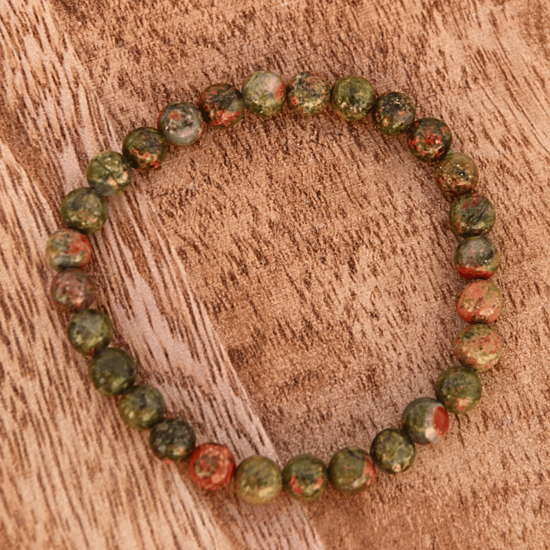 💚🧡 Harmonie du Cœur – Unakite 🌟 - Bijoux en pierre De la terre à la lune
