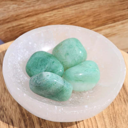 💚 Pierre roulée Aventurine Verte – Chance douce &amp; apaisement émotionnel - Bijoux en pierre De la terre à la lune