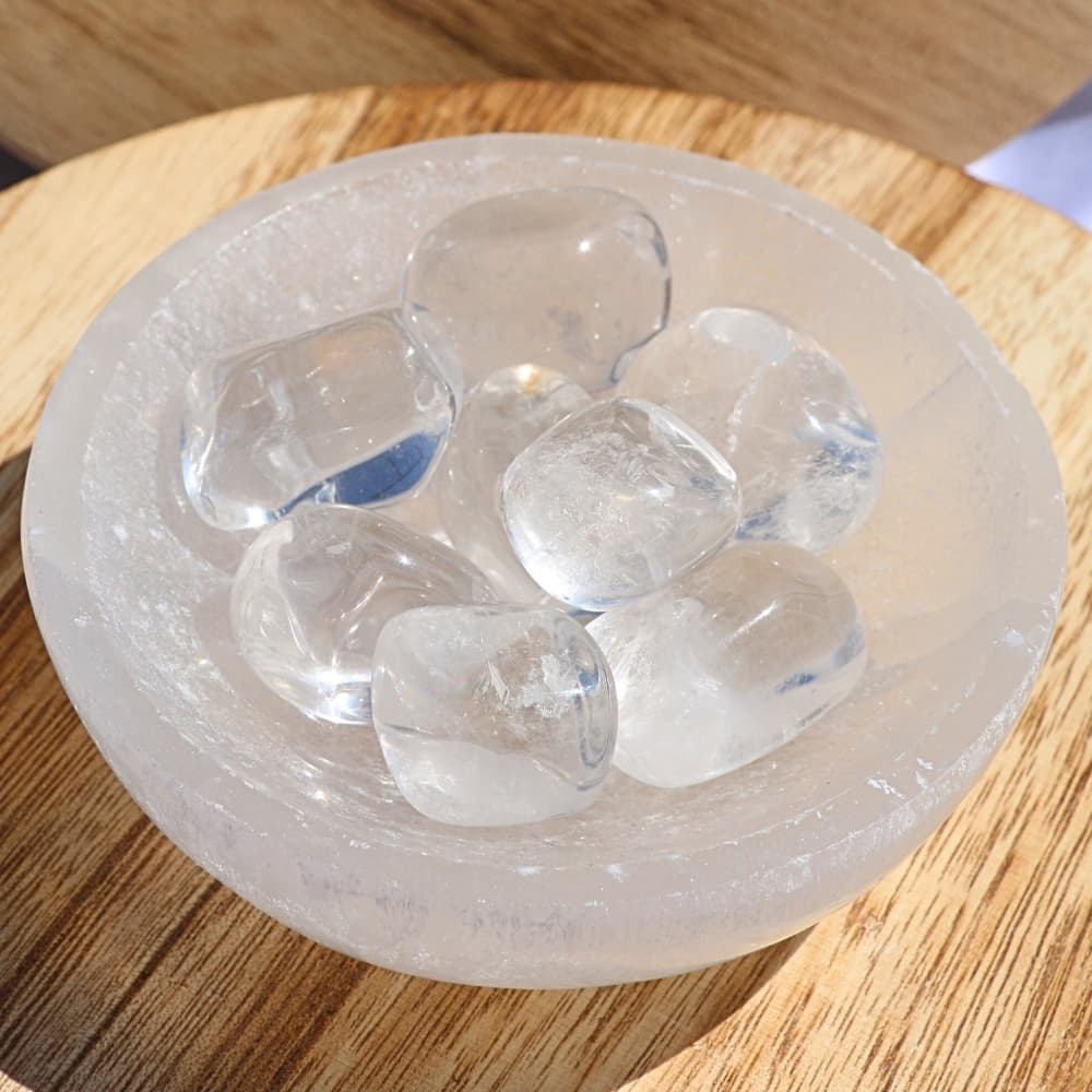 🤍 Pierre Roulée Cristal de Roche – Clarté, amplification &amp; alignement - Bijoux en pierre De la terre à la lune