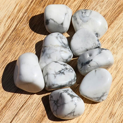 Pierre roulée Howlite – Apaisement mental &amp; patience douce - Bijoux en pierre De la terre à la lune