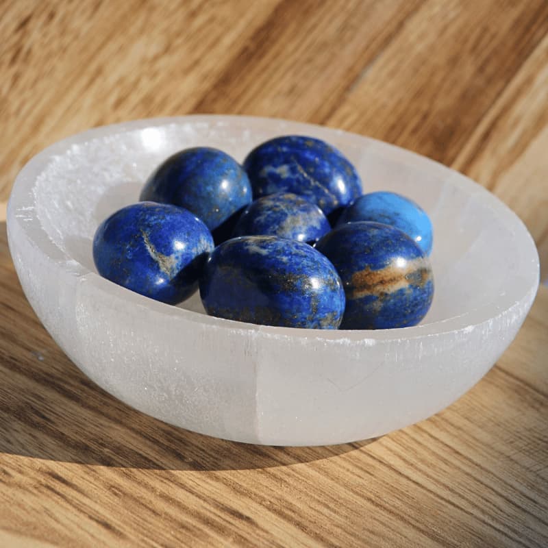 Pierre roulée Lapis - Lazuli – Vérité intérieure &amp; expression authentique - Bijoux en pierre De la terre à la lune