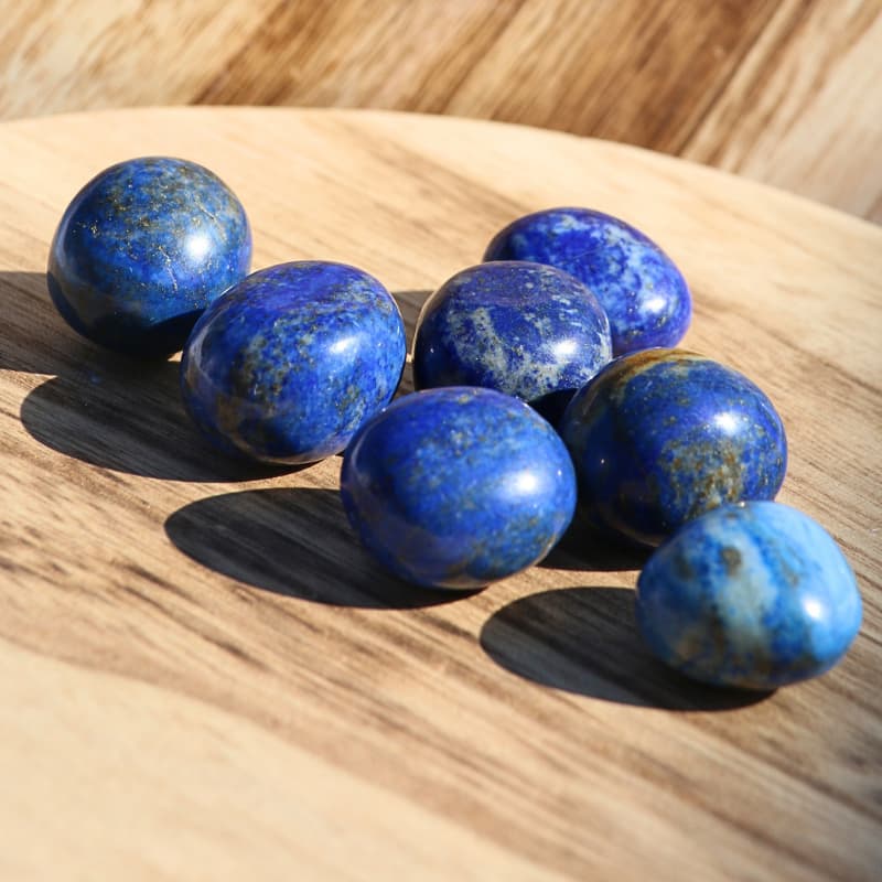 Pierre roulée Lapis - Lazuli – Vérité intérieure &amp; expression authentique - Bijoux en pierre De la terre à la lune