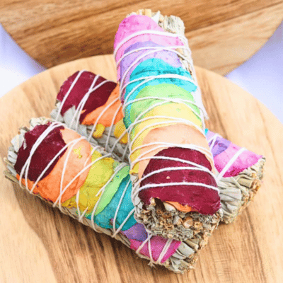 🌈 Sauge Blanche de Californie 7 Chakras - Purifie, aligne et élève tes énergies - Bijoux en pierre De la terre à la lune