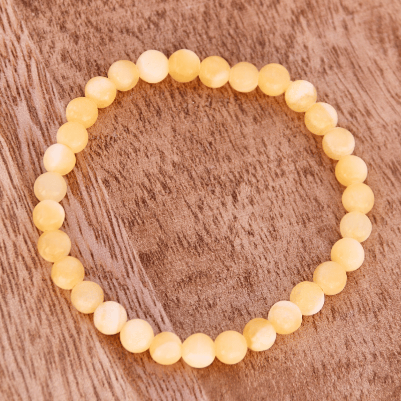 💛 Vitalité Rayonnante – Calcite Jaune - Bijoux en pierre De la terre à la lune