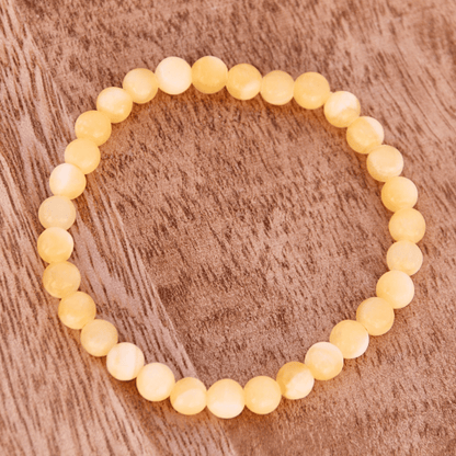 💛 Vitalité Rayonnante – Calcite Jaune - Bijoux en pierre De la terre à la lune